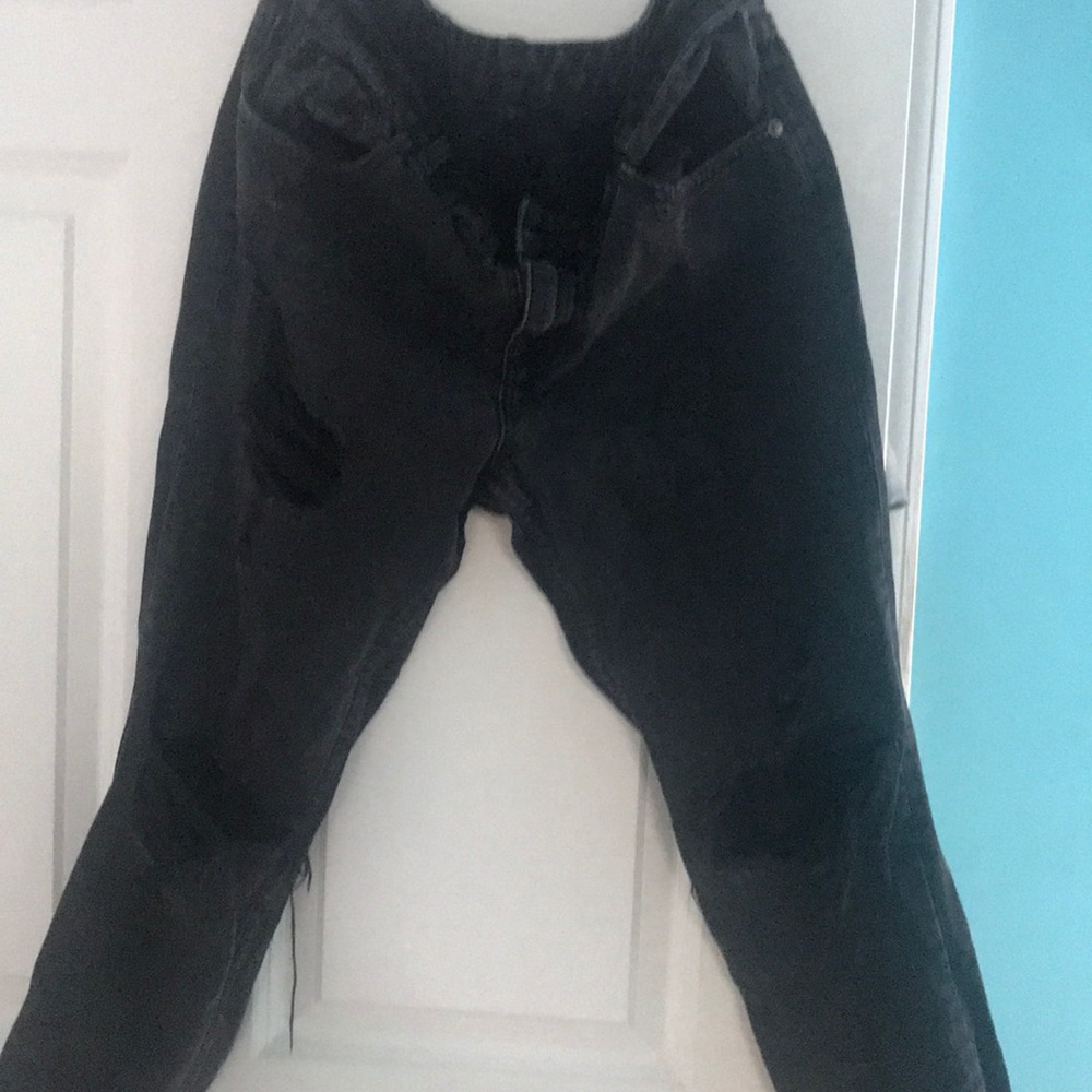 Ripped mid rise black/ distressed  jeans BDG